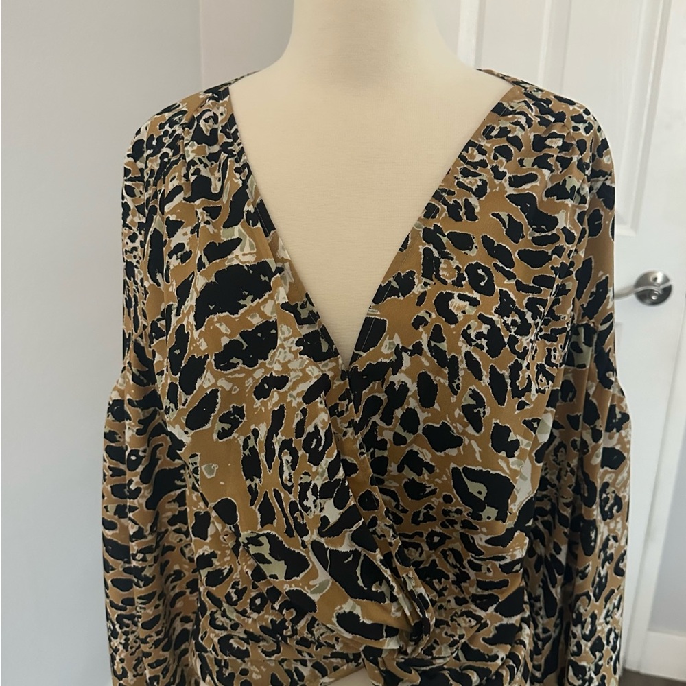 Topshop Leopard Print Blouse